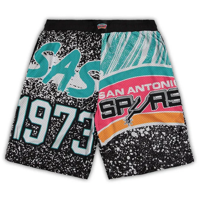 Men's Mitchell & Ness Teal San Antonio Spurs Hardwood Classics 1998 Galaxy Swingman Shorts Size: Large
