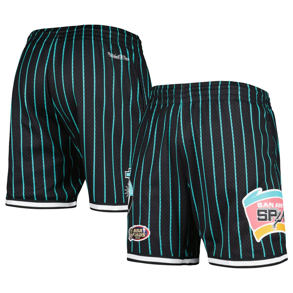 Mitchell & Ness Men's Black, Teal San Antonio Spurs Big and Tall Hardwood  Classics Split Swingman Shorts