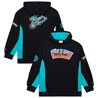 Men's Mitchell & Ness Black San Antonio Spurs Hardwood Classics Team Origins Fleece Pullover Hoodie