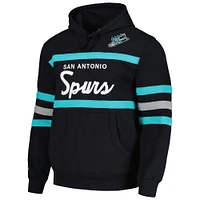 Men's Mitchell & Ness Black San Antonio Spurs Head Coach Pullover Hoodie