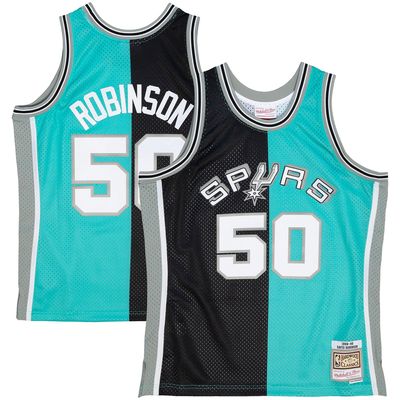 Mitchell & Ness David Robinson San Antonio Spurs Hardwood Classics Name & Number Tee 2XT Black/White/Multi