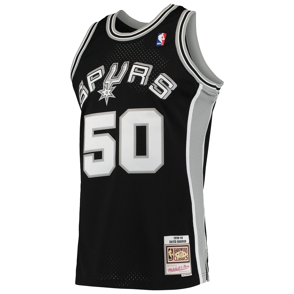 Men's Mitchell & Ness David Robinson Black San Antonio Spurs 1991/92 Hardwood Classics Swingman Jersey