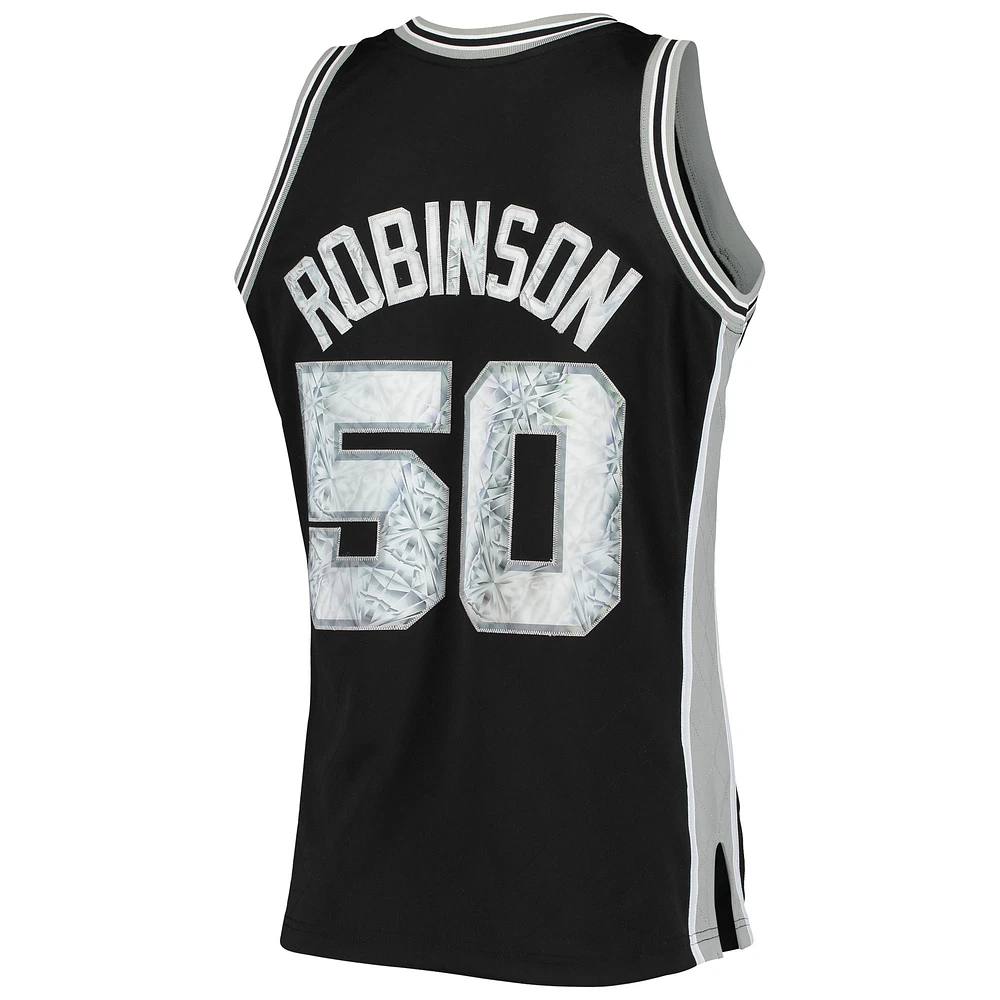 Maillot Swingman Diamond pour hommes Mitchell & Ness David Robinson noir San Antonio Spurs 1998/99 Hardwood Classics NBA 75th Anniversary