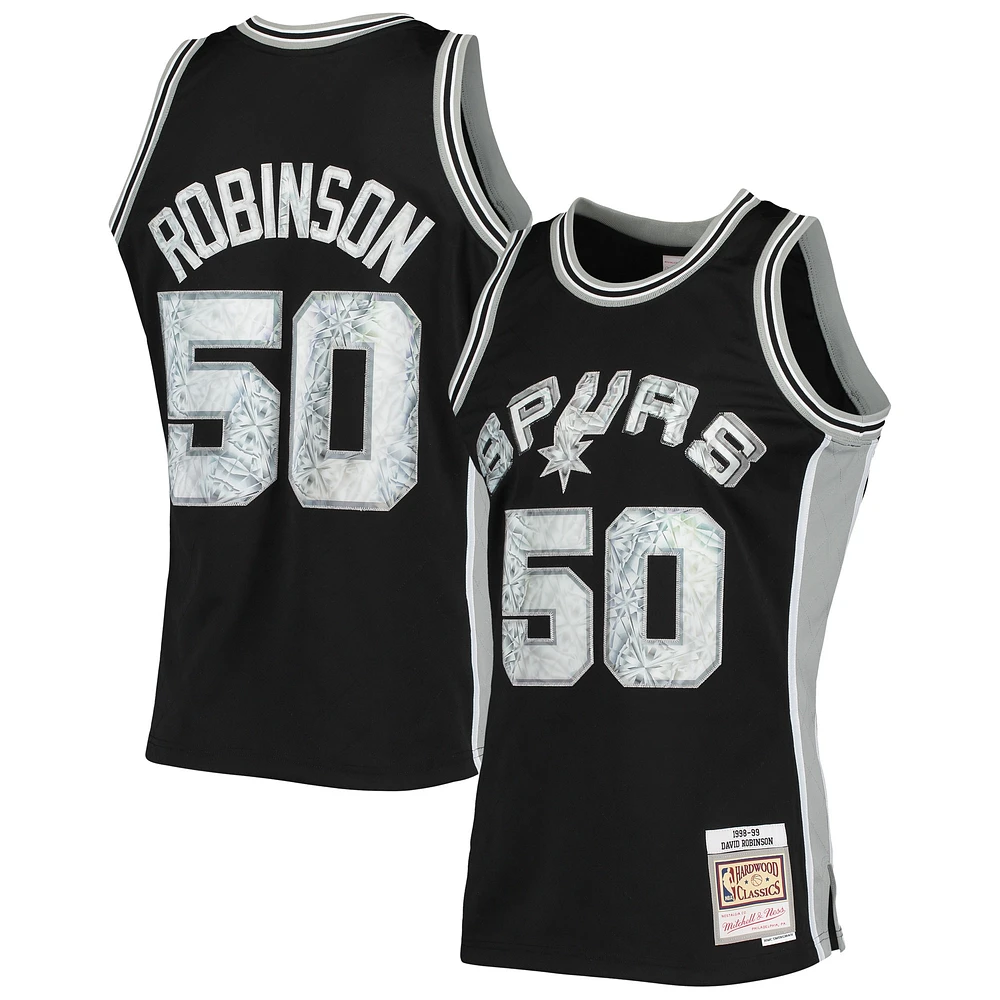 Maillot Swingman Diamond pour hommes Mitchell & Ness David Robinson noir San Antonio Spurs 1998/99 Hardwood Classics NBA 75th Anniversary