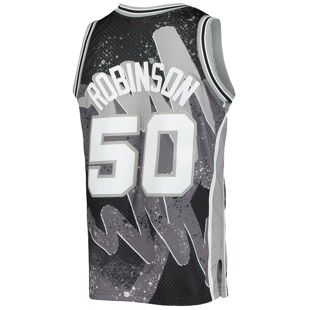 Maillot Homme Mitchell & Ness David Robinson Noir San Antonio Spurs Hardwood Classics 1998/99 Hyper Hoops Swingman Jersey