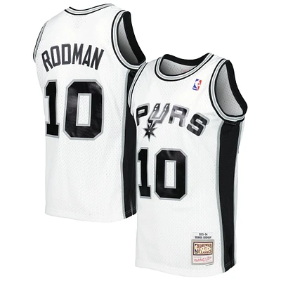 Homme Mitchell & Ness Dennis Rodman Blanc San Antonio Spurs 2001/02 Hardwood Classics Swingman Maillot