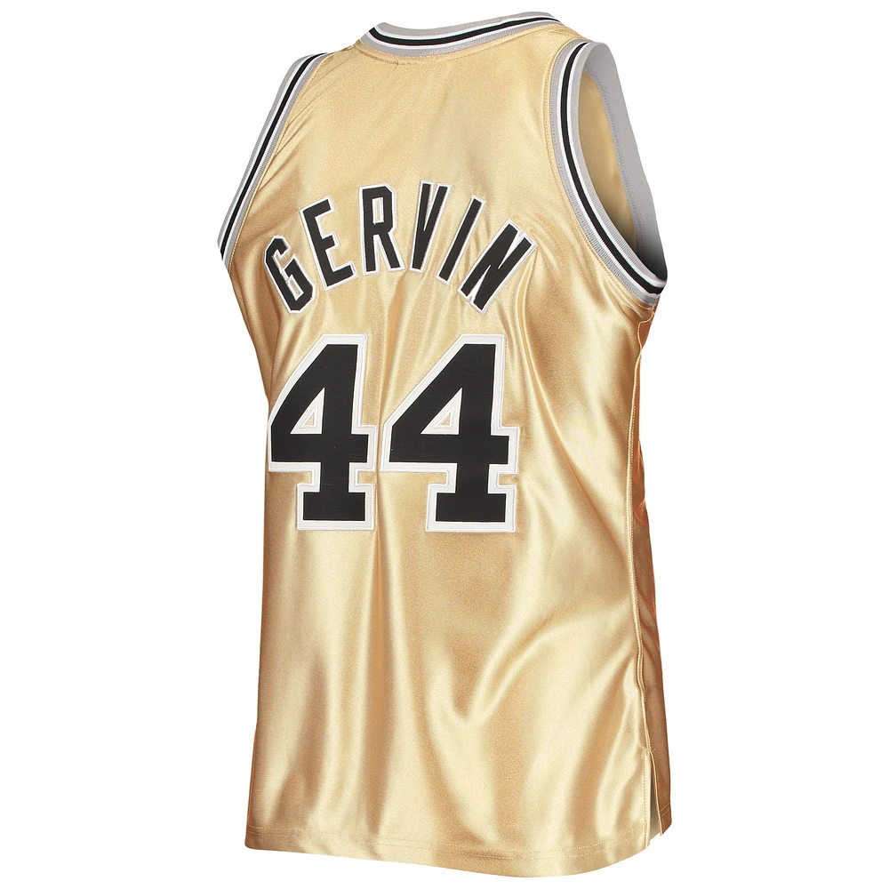 Maillot Homme Mitchell & Ness George Gervin Or San Antonio Spurs 75e Anniversaire 1977/78 Hardwood Classics Swingman