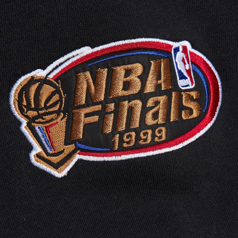 Sweat-shirt à capuche All Over 4.0 gris chiné pour homme de Mitchell & Ness San Antonio Spurs Hardwood Classics