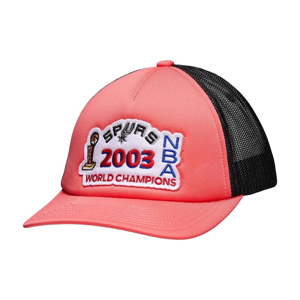 MNC SPURS PINK 21 NBA MNC X LIDS CHAMPIONSHIP TRUCKER HWC HATMENSNP