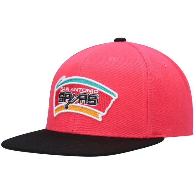 Casquette Snapback San Antonio Spurs Hardwood Classics pour homme Mitchell & Ness rose
