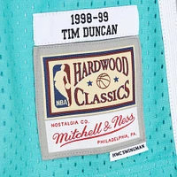 Men's Mitchell & Ness Tim Duncan Black/Teal San Antonio Spurs Hardwood Classics 1998/99 Split Swingman Jersey