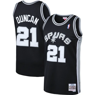 Maillot Swingman Mitchell & Ness Tim Duncan noir San Antonio Spurs 1998/99 Big Tall Hardwood Classics pour hommes