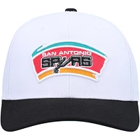 Casquette San Antonio Spurs Hardwood Classics Core 2-Tone 2.0 Pro Snapback Mitchell & Ness pour homme, blanc/noir