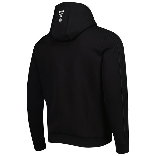 Sweat à capuche NBA x Hugo Boss San Antonio Spurs Team Bounce en trois mélanges noirs pour homme