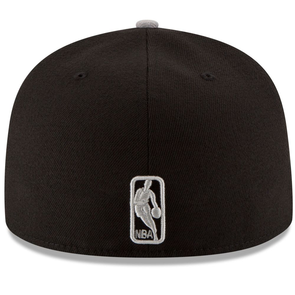 Men's New Era Black/Gray San Antonio Spurs Official Team Color 2Tone 59FIFTY Fitted Hat