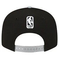 Men's New Era Black/Silver San Antonio Spurs 2-Tone 9FIFTY Snapback Hat