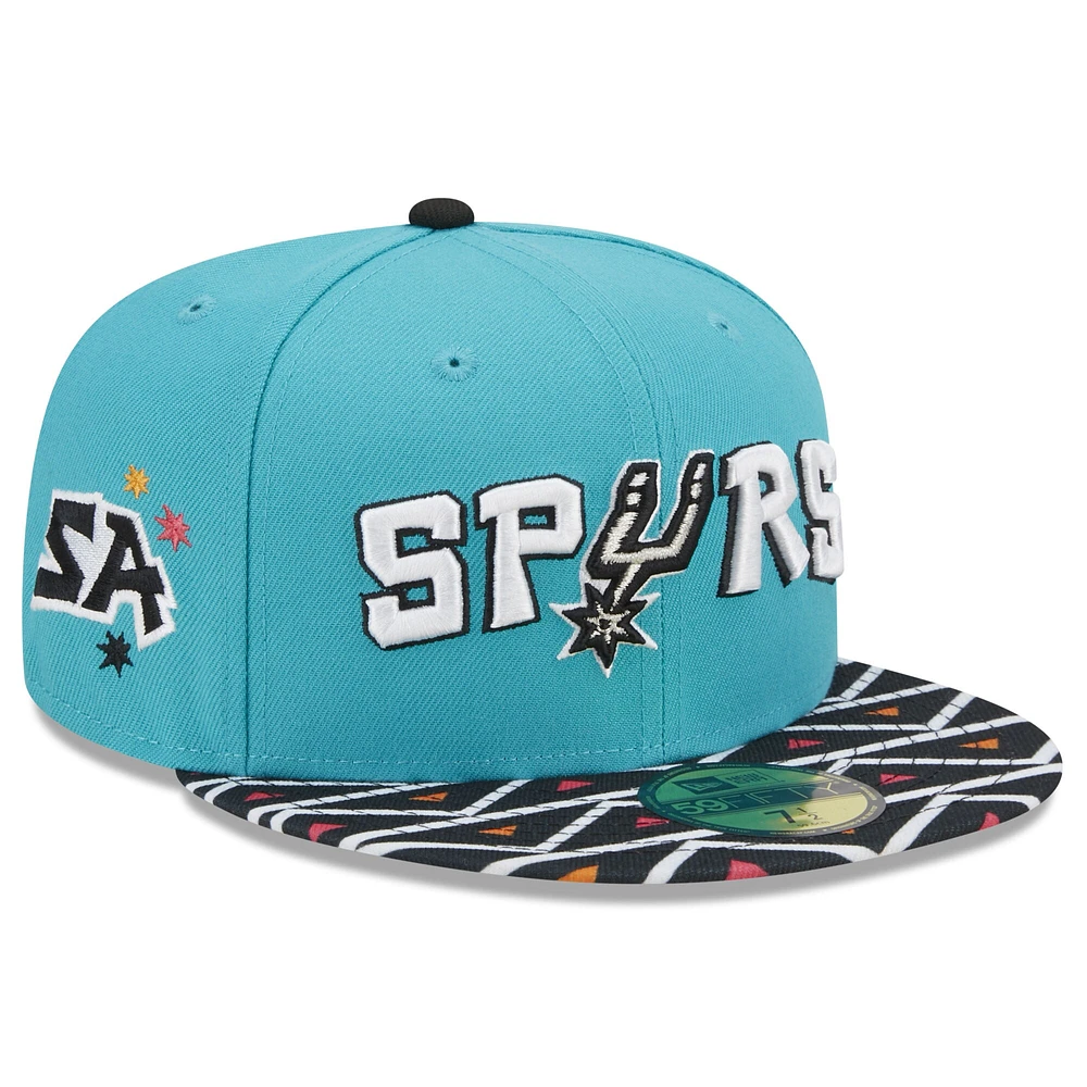 Casquette ajustée officielle 59FIFTY San Antonio Spurs 2022/23 City Edition pour homme New Era noire