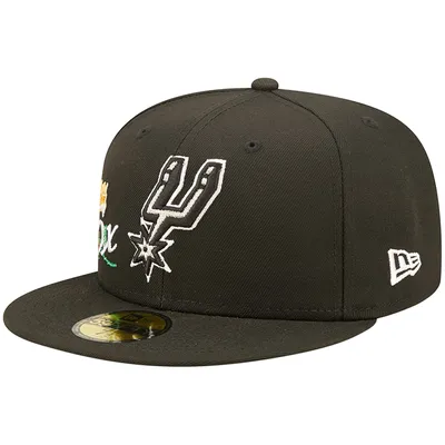 San Antonio Spurs New Era 5x NBA Finals Champions Crown 59FIFTY Fitted Hat - Black
