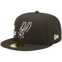 Men's New Era Black San Antonio Spurs 5x NBA Finals Champions Crown 59FIFTY Fitted Hat