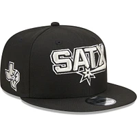 Casquette Snapback New Era San Antonio Spurs Jersey Hook Statement Edition 9FIFTY noire pour homme