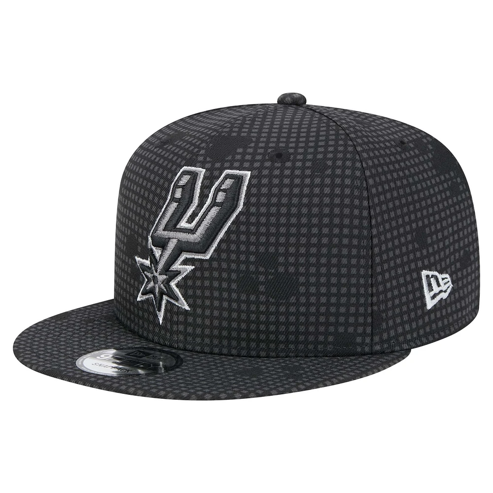 Casquette Snapback 9FIFTY Midnight Ink Pop Outline de San Antonio Spurs pour homme New Era noire