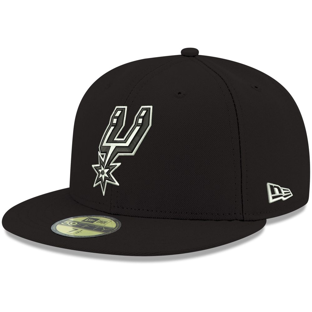 Men's New Era Black San Antonio Spurs Official Team Color 59FIFTY Fitted Hat