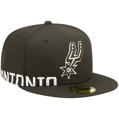 San Antonio Spurs New Era Side Split 59FIFTY Fitted Hat - Black