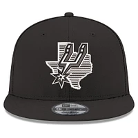 Casquette snapback 9FIFTY noire New Era San Antonio Spurs State Pride pour homme