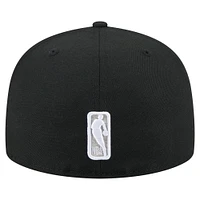 Men's New Era Black San Antonio Spurs State Stitch 59FIFTY Fitted Hat