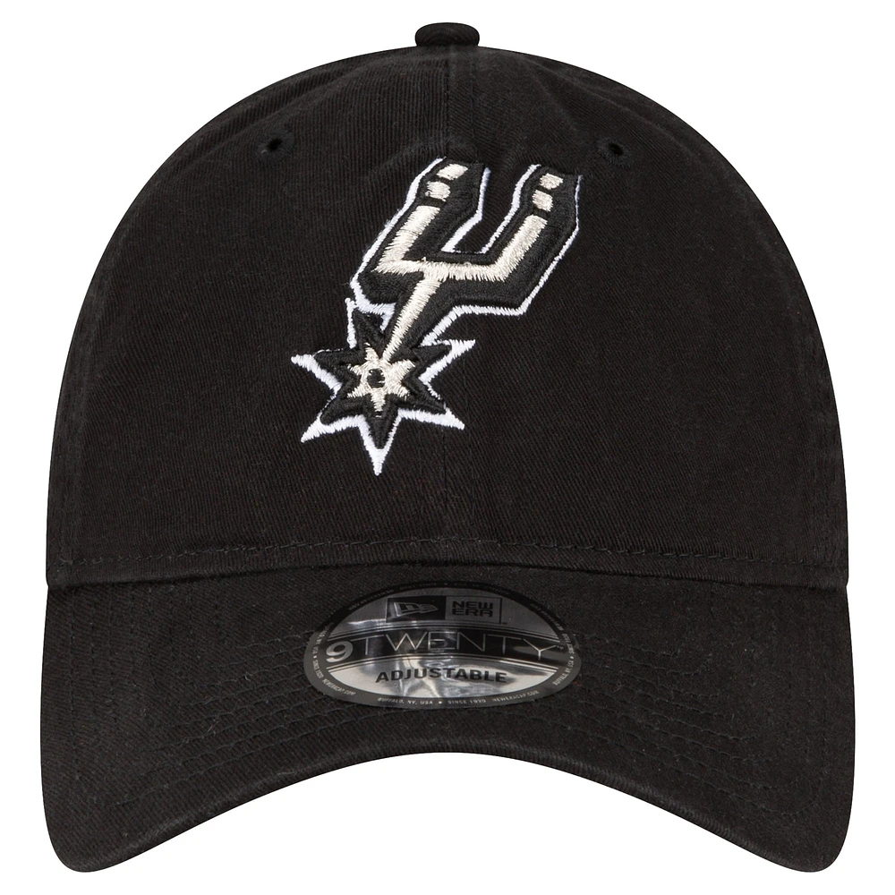 Men's New Era Black San Antonio Spurs Team 2.0 9TWENTY Adjustable Hat