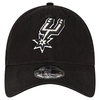 Men's New Era Black San Antonio Spurs Team 2.0 9TWENTY Adjustable Hat