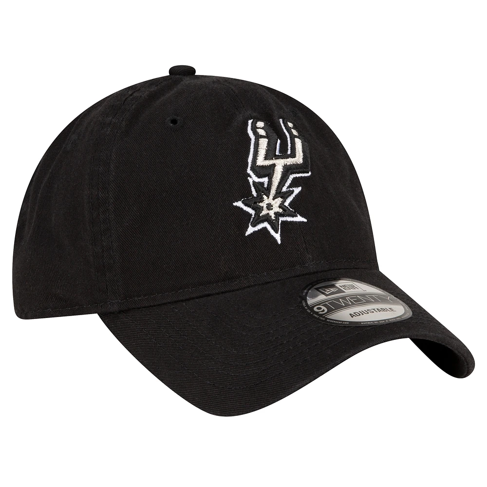 Men's New Era Black San Antonio Spurs Team 2.0 9TWENTY Adjustable Hat