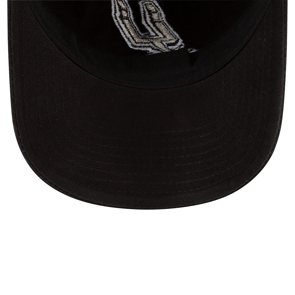 Men's New Era Black San Antonio Spurs Team 2.0 9TWENTY Adjustable Hat