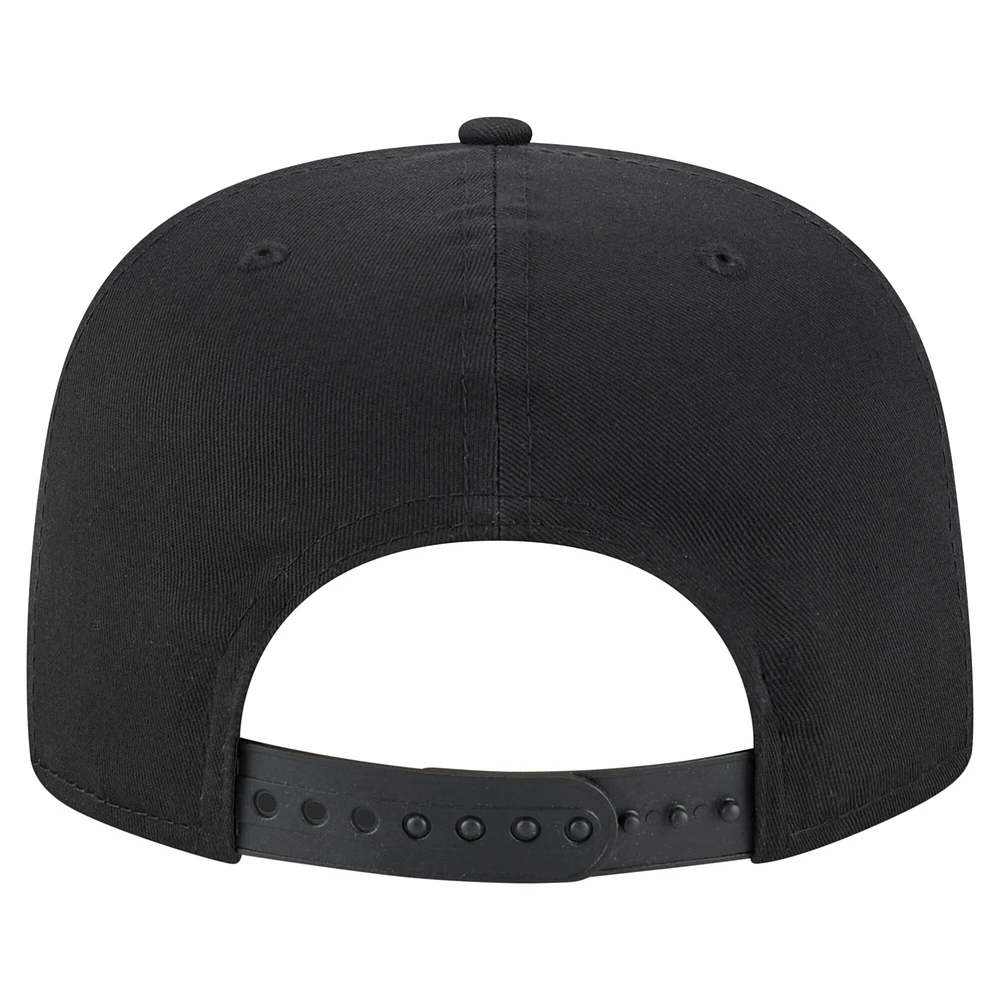 Men's New Era Black San Antonio Spurs Team Text Golfer Snapback Hat