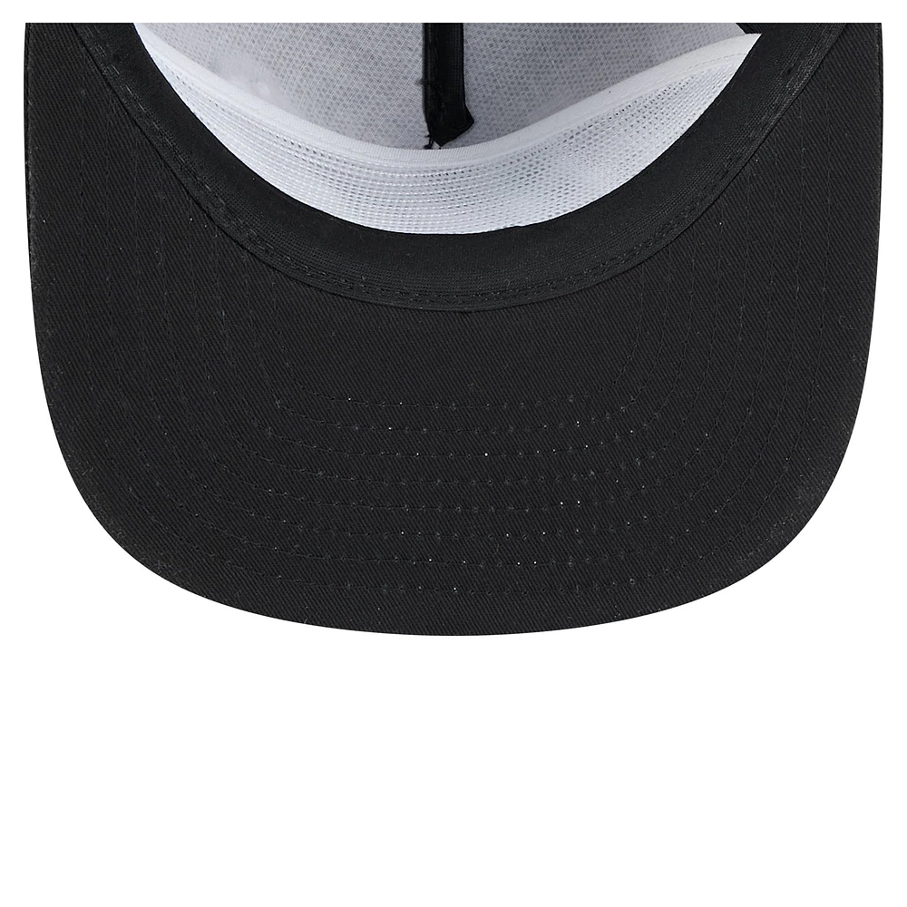 Men's New Era Black San Antonio Spurs Team Text Golfer Snapback Hat