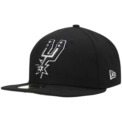 San Antonio Spurs New Era Team Wordmark 59FIFTY Fitted Hat - Black