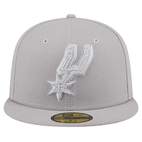 Men's New Era Gray San Antonio Spurs Color Pack 59FIFTY Fitted Hat