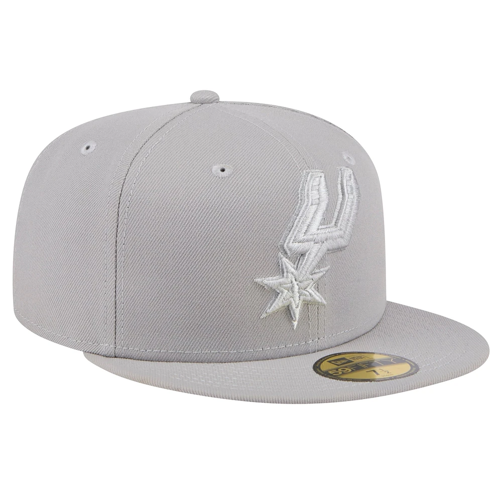 Men's New Era Gray San Antonio Spurs Color Pack 59FIFTY Fitted Hat