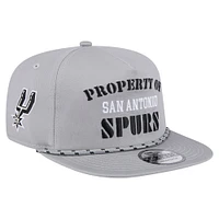 Men's New Era Gray San Antonio Spurs Throwback Property Of Golfer Snapback Hat