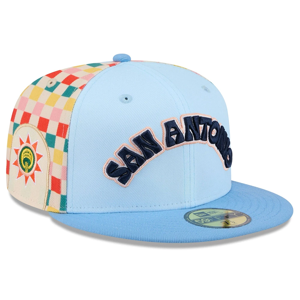 Men's New Era  Light Blue San Antonio Spurs 2024/25 City Edition 59FIFTY Fitted Hat