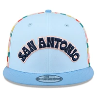 Casquette Snapback 9FIFTY City Edition 2024/25 San Antonio Spurs bleu clair New Era pour homme