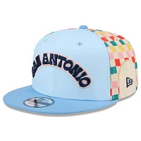 Casquette Snapback 9FIFTY City Edition 2024/25 San Antonio Spurs bleu clair New Era pour homme