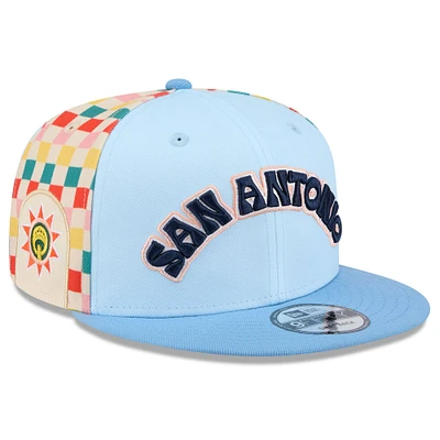 Casquette Snapback 9FIFTY City Edition 2024/25 San Antonio Spurs bleu clair New Era pour homme