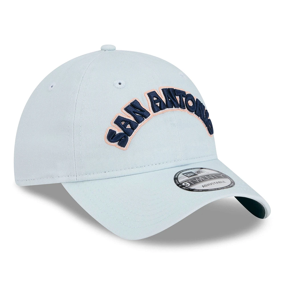 Casquette ajustable New Era bleu clair San Antonio Spurs City Edition 2024/25 9TWENTY pour homme