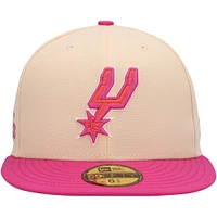 Casquette ajustée 59FIFTY San Antonio Spurs Passion Mango New Era orange/rose pour homme