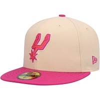 Casquette ajustée 59FIFTY San Antonio Spurs Passion Mango New Era orange/rose pour homme