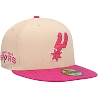 Casquette ajustée 59FIFTY San Antonio Spurs Passion Mango New Era orange/rose pour homme