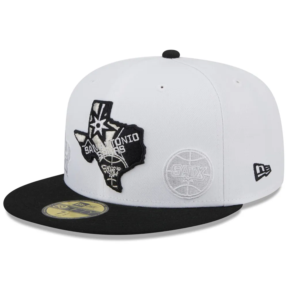 San Antonio Spurs PINWHEEL Columbia-Pink-White Fitted Hat