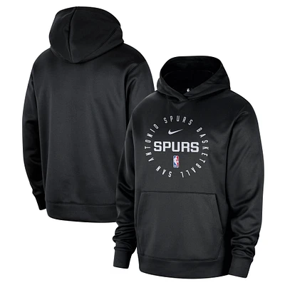 Men's Nike Black San Antonio Spurs 2024/25 Spotlight On-Court Practice Performance Pullover Hoodie