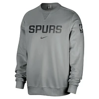 Men's Nike Gray San Antonio Spurs Courtside Standard Issue Performance Pullover Sweatshirt